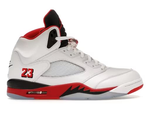 Jordan 5 Retro Fire Red Black Tongue (2025)