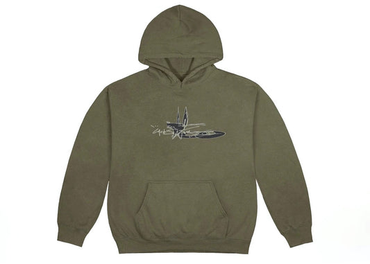 Jordan X Travis Scott Cactus Jack Scribble Hoodie Olive